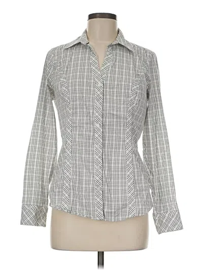 Pre-owned Express Long Sleeve Button Down Shirt In Gray