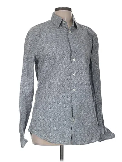 Pre-owned Express Long Sleeve Button Down Shirt In Gray