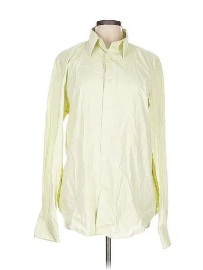 Pre-owned Express Long Sleeve Button Down Shirt In Green