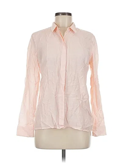 Pre-owned Express Long Sleeve Button Down Shirt In Pink