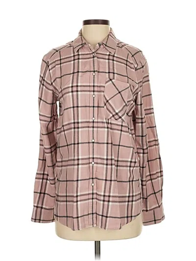 Pre-owned Express Long Sleeve Button Down Shirt In Pink