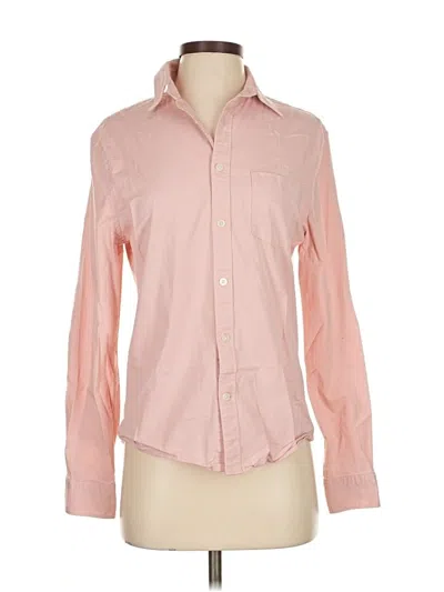 Pre-owned Express Long Sleeve Button Down Shirt In Pink