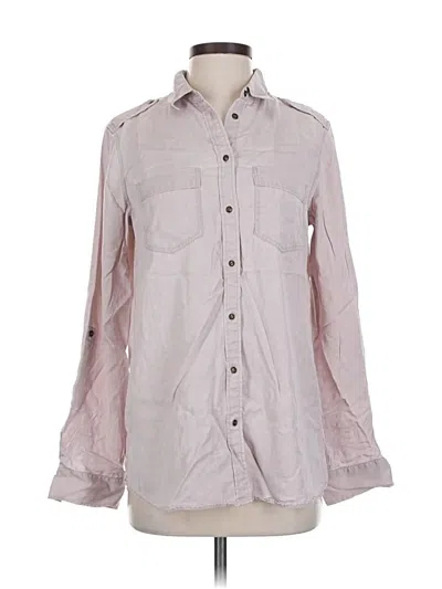 Pre-owned Express Long Sleeve Button Down Shirt In Pink