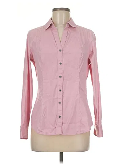 Pre-owned Express Long Sleeve Button Down Shirt In Pink