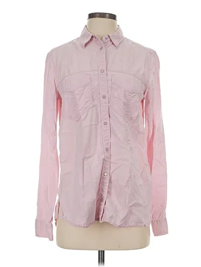 Pre-owned Express Long Sleeve Button Down Shirt In Pink