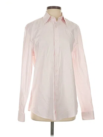 Pre-owned Express Long Sleeve Button Down Shirt In Pink