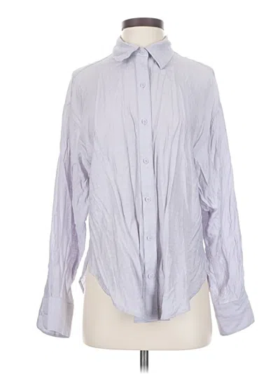 Pre-owned Express Long Sleeve Button Down Shirt In Purple
