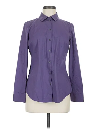 Pre-owned Express Long Sleeve Button Down Shirt In Purple