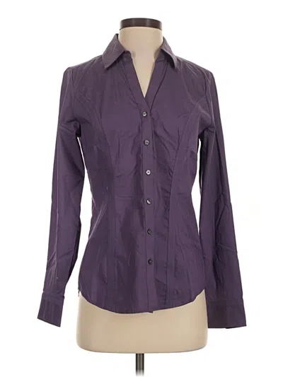 Express Long Sleeve Button Down Shirt In Purple