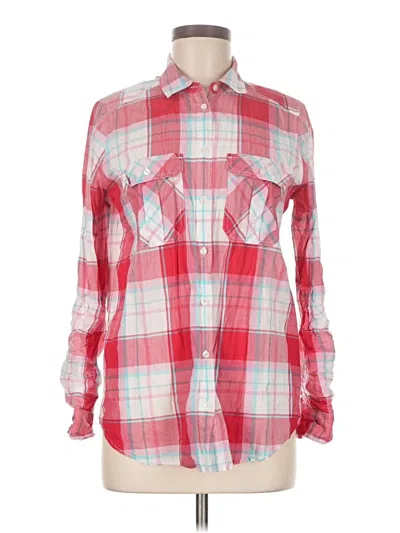 Pre-owned Express Long Sleeve Button Down Shirt In Red