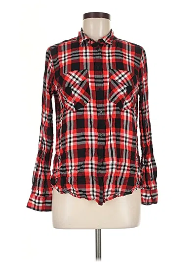Pre-owned Express Long Sleeve Button Down Shirt In Red
