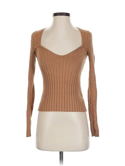 Pre-owned Express Long Sleeve T-shirt In Brown