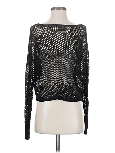 Pre-owned Express Long Sleeve Top Black Boatneck Tops