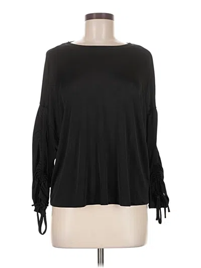 Pre-owned Express Long Sleeve Top Black Boatneck Tops