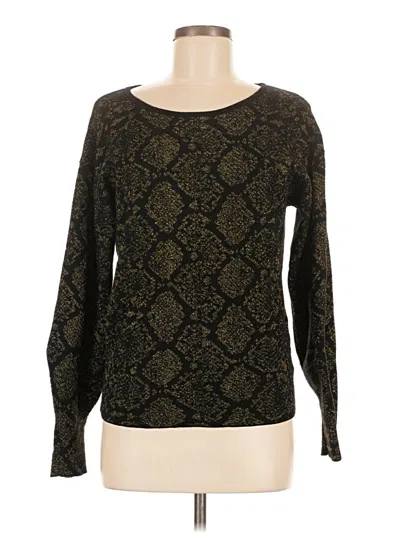 Pre-owned Express Long Sleeve Top Black Boatneck Tops