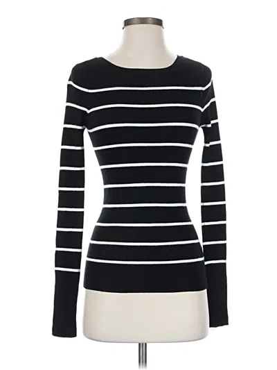Pre-owned Express Long Sleeve Top Black Boatneck Tops