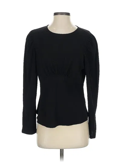 Pre-owned Express Long Sleeve Top Black Crew Neck Tops