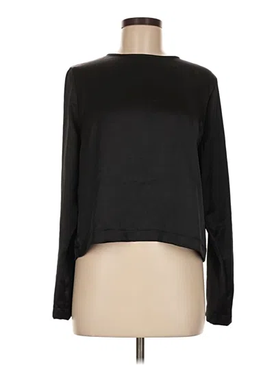 Pre-owned Express Long Sleeve Top Black Crew Neck Tops
