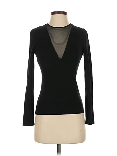 Pre-owned Express Long Sleeve Top Black Keyhole Neckline Tops