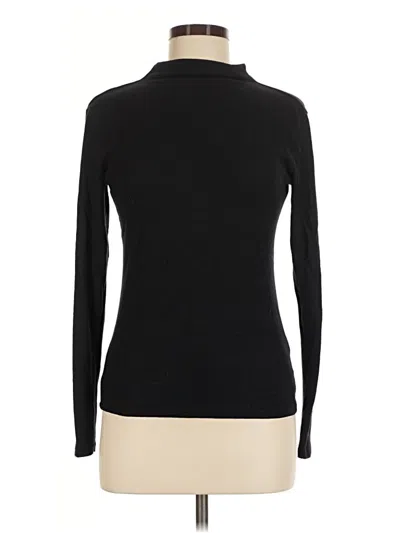 Pre-owned Express Long Sleeve Top Black Mock Neckline Tops
