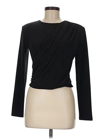 Pre-owned Express Long Sleeve Top Black One Shoulder Neckline Tops