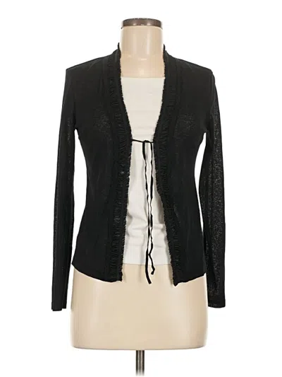 Pre-owned Express Long Sleeve Top Black Plunge Neckline Tops