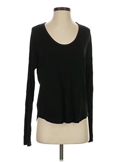 Pre-owned Express Long Sleeve Top Black Scoop Neck Tops