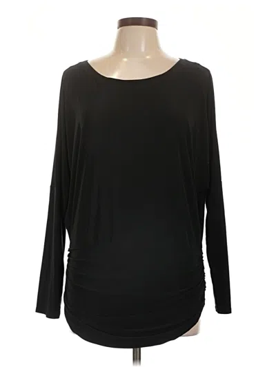 Pre-owned Express Long Sleeve Top Black Scoop Neck Tops