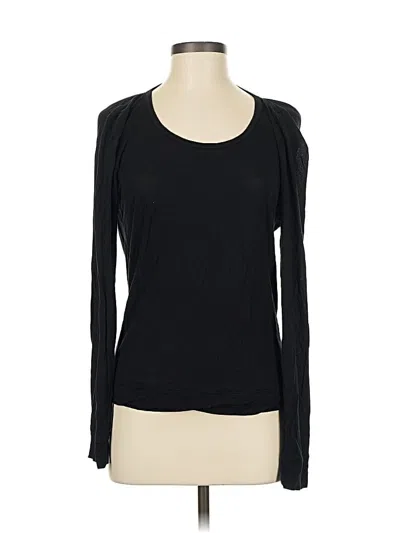 Pre-owned Express Long Sleeve Top Black Scoop Neck Tops