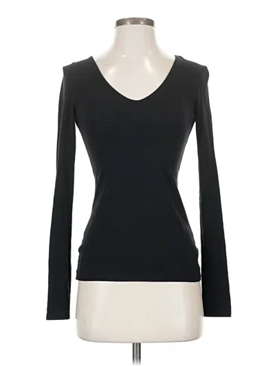 Pre-owned Express Long Sleeve Top Black Scoop Neck Tops