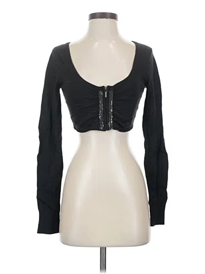 Pre-owned Express Long Sleeve Top Black Sweetheart Neckline Tops