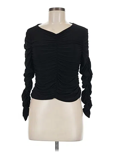 Pre-owned Express Long Sleeve Top Black Sweetheart Neckline Tops