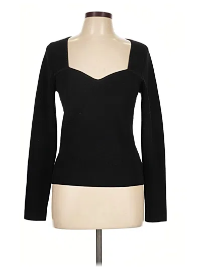 Pre-owned Express Long Sleeve Top Black Sweetheart Neckline Tops