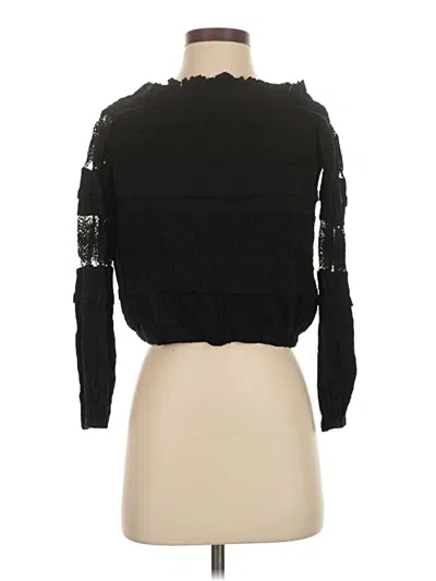 Pre-owned Express Long Sleeve Top Black Turtleneck Tops