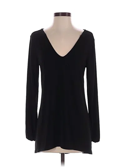 Pre-owned Express Long Sleeve Top Black V-neck Tops