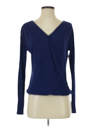 Pre-owned Express Long Sleeve Top Blue Sweetheart Neckline Tops