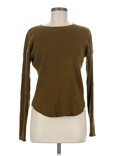 Pre-owned Express Long Sleeve Top Brown Boatneck Tops