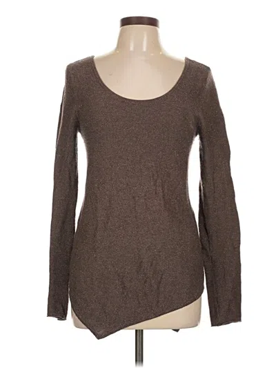 Pre-owned Express Long Sleeve Top Brown Scoop Neck Tops