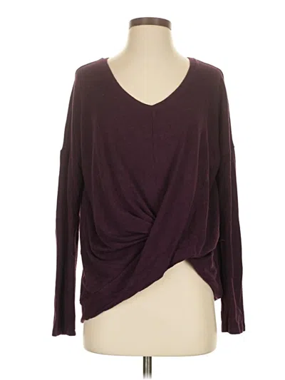 Pre-owned Express Long Sleeve Top Burgundy Cowl Neck Tops
