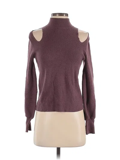 Pre-owned Express Long Sleeve Top Burgundy Turtleneck Tops