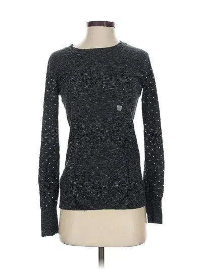 Pre-owned Express Long Sleeve Top Gray Crew Neck Tops