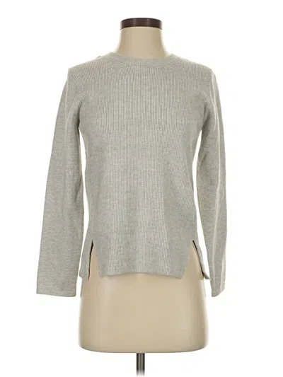Pre-owned Express Long Sleeve Top Gray Crew Neck Tops