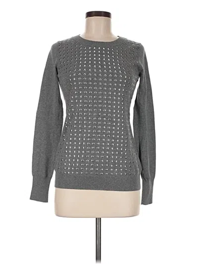 Pre-owned Express Long Sleeve Top Gray Crew Neck Tops