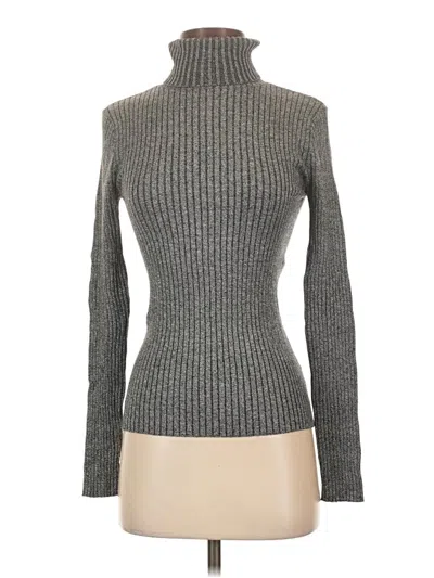 Pre-owned Express Long Sleeve Top Gray Turtleneck Tops
