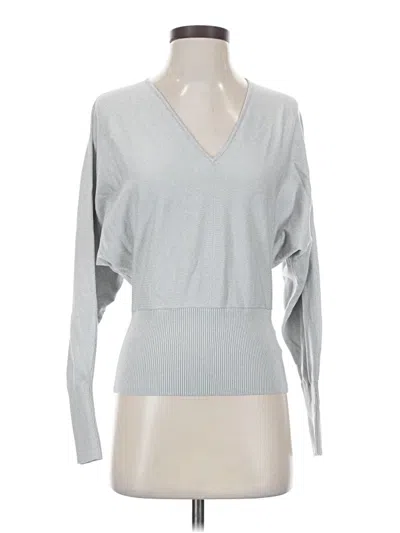 Pre-owned Express Long Sleeve Top Gray V Neck Tops