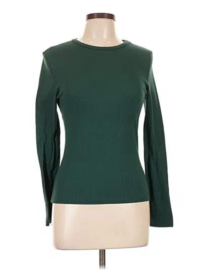 Pre-owned Express Long Sleeve Top Green Boatneck Tops