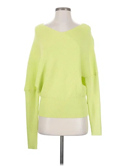 Pre-owned Express Long Sleeve Top Green Boatneck Tops