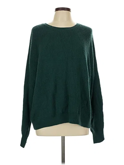 Pre-owned Express Long Sleeve Top Green Boatneck Tops