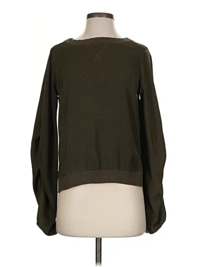 Pre-owned Express Long Sleeve Top Green Boatneck Tops