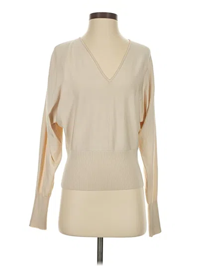 Pre-owned Express Long Sleeve Top Ivory One Shoulder Neckline Tops